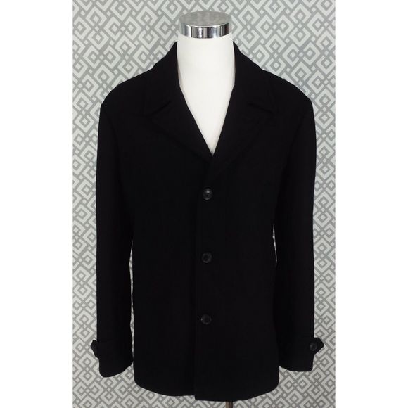 Michael Kors Other - Mens Michael Kors Black Wool Blend Peacoat Jacket
